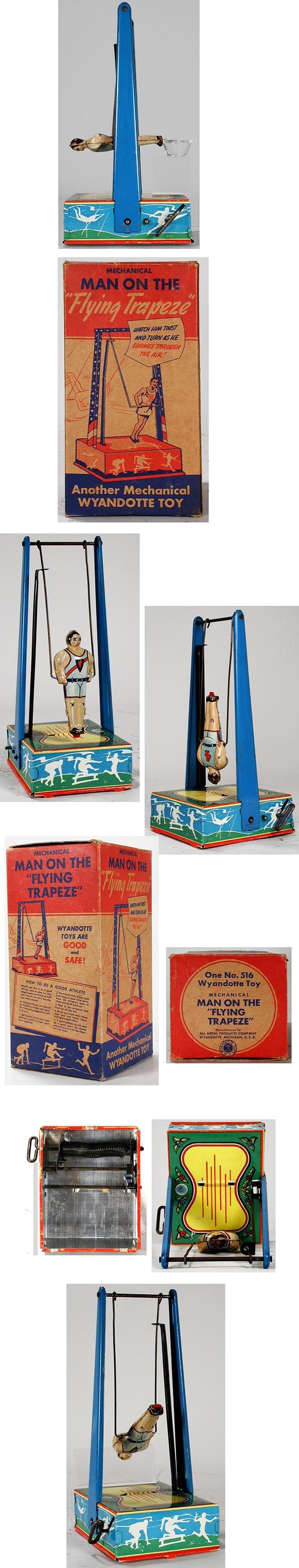 1941 Wyandotte, Mechanical Man On The Flying Trapeze in Original Box